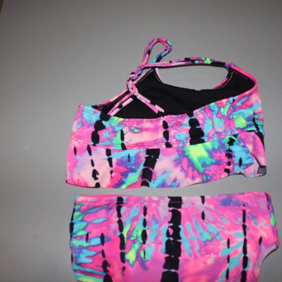 Multi Color 2 Pcs Justice Bikini Swimsuit Size 10 - Picture 6 of 15